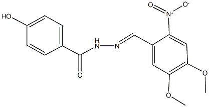 4-hydroxy-N'-{2-nitro-4,5-dimethoxybenzylidene}benzohydrazide