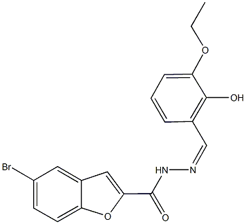 5-bromo-N'-(3-ethoxy-2-hydroxybenzylidene)-1-benzofuran-2-carbohydrazide