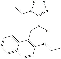 N-[(2-ethoxy-1-naphthyl)methyl]-N-(1-ethyl-1H-tetraazol-5-yl)amine 化学構造式