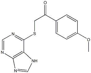 1-(4-methoxyphenyl)-2-(7H-purin-6-ylsulfanyl)ethanone Structure