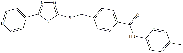 N-(4-methylphenyl)-4-({[4-methyl-5-(4-pyridinyl)-4H-1,2,4-triazol-3-yl]thio}methyl)benzamide Structure