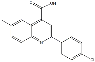 2-(4-chlorophenyl)-6-methyl-4-quinolinecarboxylic acid Structure