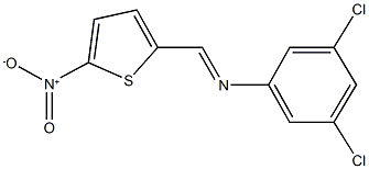 3,5-dichloro-N-[(5-nitro-2-thienyl)methylene]aniline Struktur