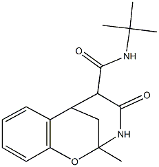 N-(tert-butyl)-9-methyl-11-oxo-8-oxa-10-azatricyclo[7.3.1.0~2,7~]trideca-2,4,6-triene-12-carboxamide 化学構造式