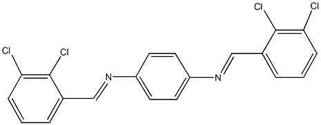 N-(2,3-dichlorobenzylidene)-N-{4-[(2,3-dichlorobenzylidene)amino]phenyl}amine Struktur