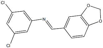 N-(1,3-benzodioxol-5-ylmethylene)-N-(3,5-dichlorophenyl)amine 结构式