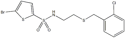 5-bromo-N-{2-[(2-chlorobenzyl)thio]ethyl}-2-thiophenesulfonamide Structure