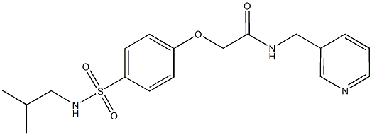 2-{4-[(isobutylamino)sulfonyl]phenoxy}-N-(3-pyridinylmethyl)acetamide Structure