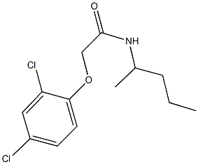 2-(2,4-dichlorophenoxy)-N-(1-methylbutyl)acetamide 化学構造式