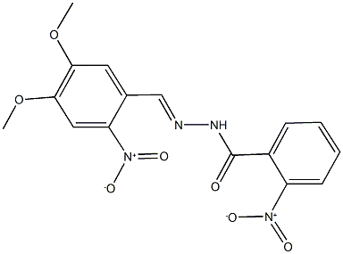 2-nitro-N'-{2-nitro-4,5-dimethoxybenzylidene}benzohydrazide Structure