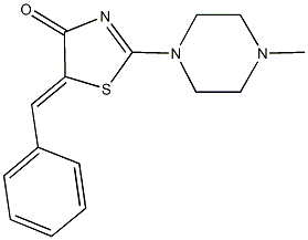 5-benzylidene-2-(4-methyl-1-piperazinyl)-1,3-thiazol-4(5H)-one Struktur