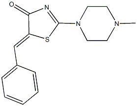 5-benzylidene-2-(4-methyl-1-piperazinyl)-1,3-thiazol-4(5H)-one,,结构式