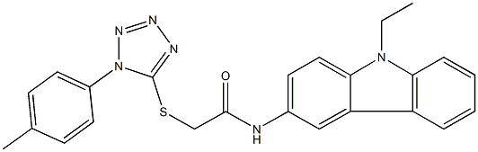 N-(9-ethyl-9H-carbazol-3-yl)-2-{[1-(4-methylphenyl)-1H-tetraazol-5-yl]sulfanyl}acetamide Structure