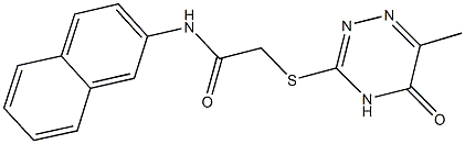 2-[(6-methyl-5-oxo-4,5-dihydro-1,2,4-triazin-3-yl)sulfanyl]-N-(2-naphthyl)acetamide Struktur