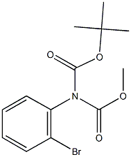 tert-butyl methyl 2-bromophenylimidodicarbonate 化学構造式