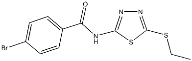 4-bromo-N-[5-(ethylsulfanyl)-1,3,4-thiadiazol-2-yl]benzamide Structure