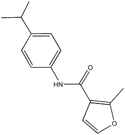N-(4-isopropylphenyl)-2-methyl-3-furamide 结构式