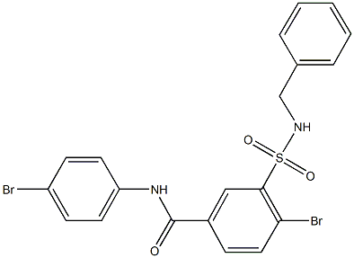 3-[(benzylamino)sulfonyl]-4-bromo-N-(4-bromophenyl)benzamide Structure