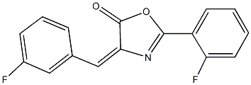 4-(3-fluorobenzylidene)-2-(2-fluorophenyl)-1,3-oxazol-5(4H)-one Structure