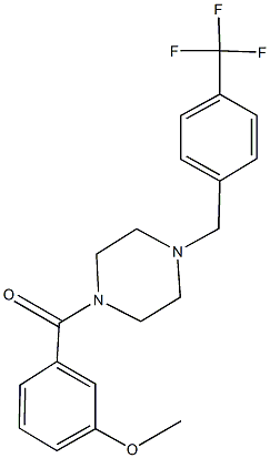 methyl 3-({4-[4-(trifluoromethyl)benzyl]-1-piperazinyl}carbonyl)phenyl ether