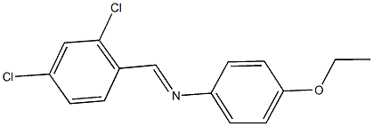 N-(2,4-dichlorobenzylidene)-N-(4-ethoxyphenyl)amine Struktur