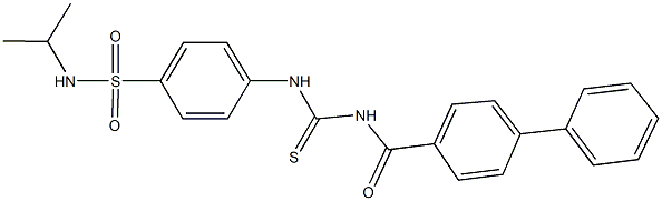 4-({[([1,1'-biphenyl]-4-ylcarbonyl)amino]carbothioyl}amino)-N-isopropylbenzenesulfonamide,,结构式
