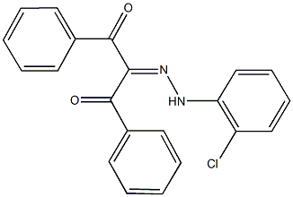 1,3-diphenyl-1,2,3-propanetrione 2-[(2-chlorophenyl)hydrazone] 化学構造式