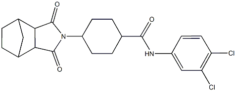 N-(3,4-dichlorophenyl)-4-(3,5-dioxo-4-azatricyclo[5.2.1.0~2,6~]dec-4-yl)cyclohexanecarboxamide Struktur