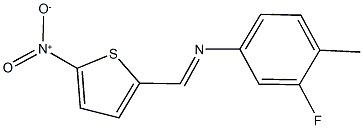 3-fluoro-4-methyl-N-[(5-nitro-2-thienyl)methylene]aniline Structure