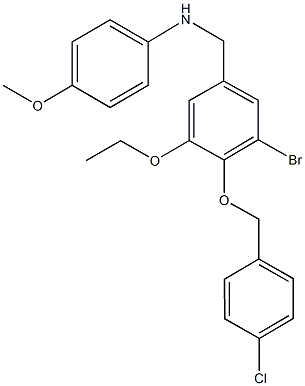 N-{3-bromo-4-[(4-chlorobenzyl)oxy]-5-ethoxybenzyl}-N-(4-methoxyphenyl)amine