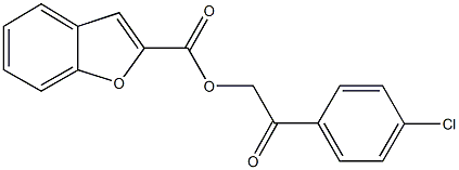 2-(4-chlorophenyl)-2-oxoethyl 1-benzofuran-2-carboxylate Structure