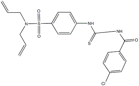  N,N-diallyl-4-({[(4-chlorobenzoyl)amino]carbothioyl}amino)benzenesulfonamide