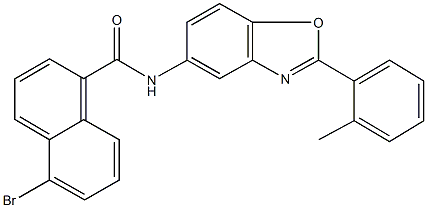 5-bromo-N-[2-(2-methylphenyl)-1,3-benzoxazol-5-yl]-1-naphthamide Structure