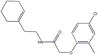 2-(4-chloro-2-methylphenoxy)-N-(2-cyclohex-1-en-1-ylethyl)acetamide,,结构式