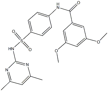 N-(4-{[(4,6-dimethyl-2-pyrimidinyl)amino]sulfonyl}phenyl)-3,5-dimethoxybenzamide Struktur