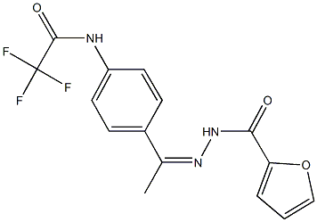 2,2,2-trifluoro-N-{4-[N-(2-furoyl)ethanehydrazonoyl]phenyl}acetamide 结构式