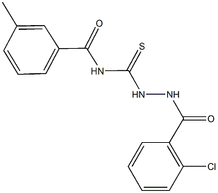 N-{[2-(2-chlorobenzoyl)hydrazino]carbothioyl}-3-methylbenzamide Structure
