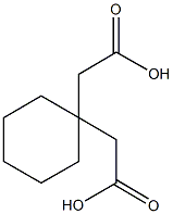 [1-(carboxymethyl)cyclohexyl]acetic acid,,结构式