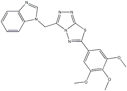 1-{[6-(3,4,5-trimethoxyphenyl)[1,2,4]triazolo[3,4-b][1,3,4]thiadiazol-3-yl]methyl}-1H-benzimidazole