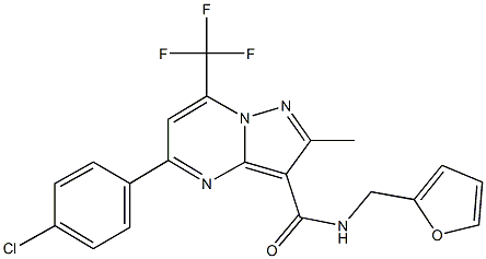 5-(4-chlorophenyl)-N-(2-furylmethyl)-2-methyl-7-(trifluoromethyl)pyrazolo[1,5-a]pyrimidine-3-carboxamide|