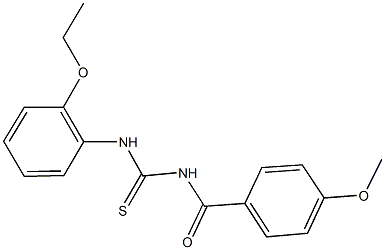 N-(2-ethoxyphenyl)-N'-(4-methoxybenzoyl)thiourea 结构式