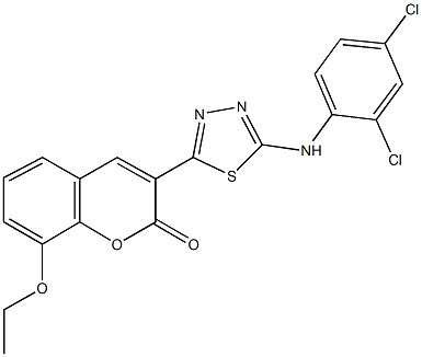 3-[5-(2,4-dichloroanilino)-1,3,4-thiadiazol-2-yl]-8-ethoxy-2H-chromen-2-one Structure