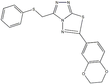 [6-(2,3-dihydro-1,4-benzodioxin-6-yl)[1,2,4]triazolo[3,4-b][1,3,4]thiadiazol-3-yl]methyl phenyl sulfide Structure