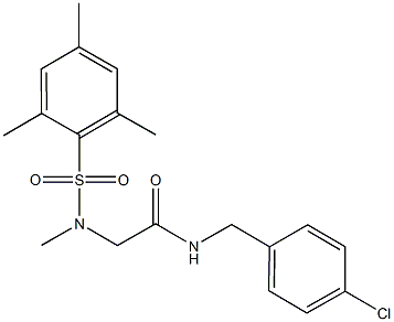N-(4-chlorobenzyl)-2-[(mesitylsulfonyl)(methyl)amino]acetamide Structure