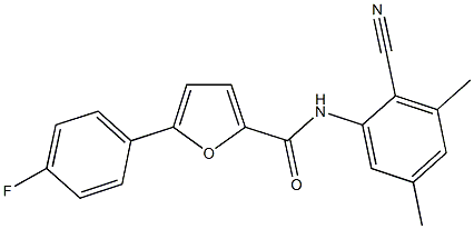 N-(2-cyano-3,5-dimethylphenyl)-5-(4-fluorophenyl)-2-furamide Structure