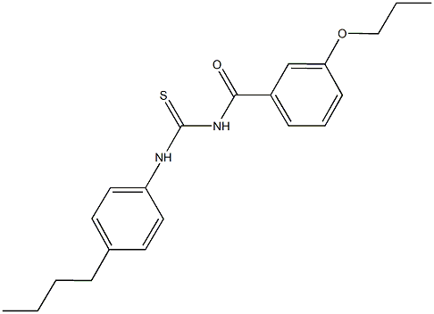 N-(4-butylphenyl)-N'-(3-propoxybenzoyl)thiourea 结构式