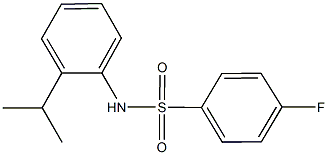 4-fluoro-N-(2-isopropylphenyl)benzenesulfonamide,,结构式