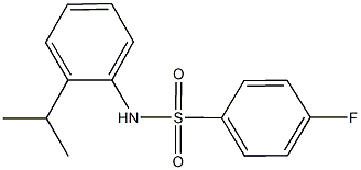 4-fluoro-N-(2-isopropylphenyl)benzenesulfonamide 结构式