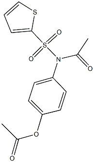 4-[acetyl(2-thienylsulfonyl)amino]phenyl acetate,,结构式