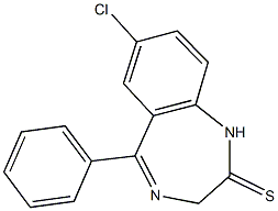 7-chloro-5-phenyl-1,3-dihydro-2H-1,4-benzodiazepine-2-thione 结构式